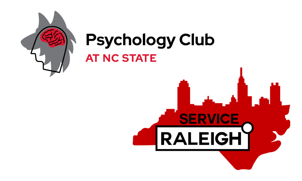 Logos for Psychology Club and Service Raleigh